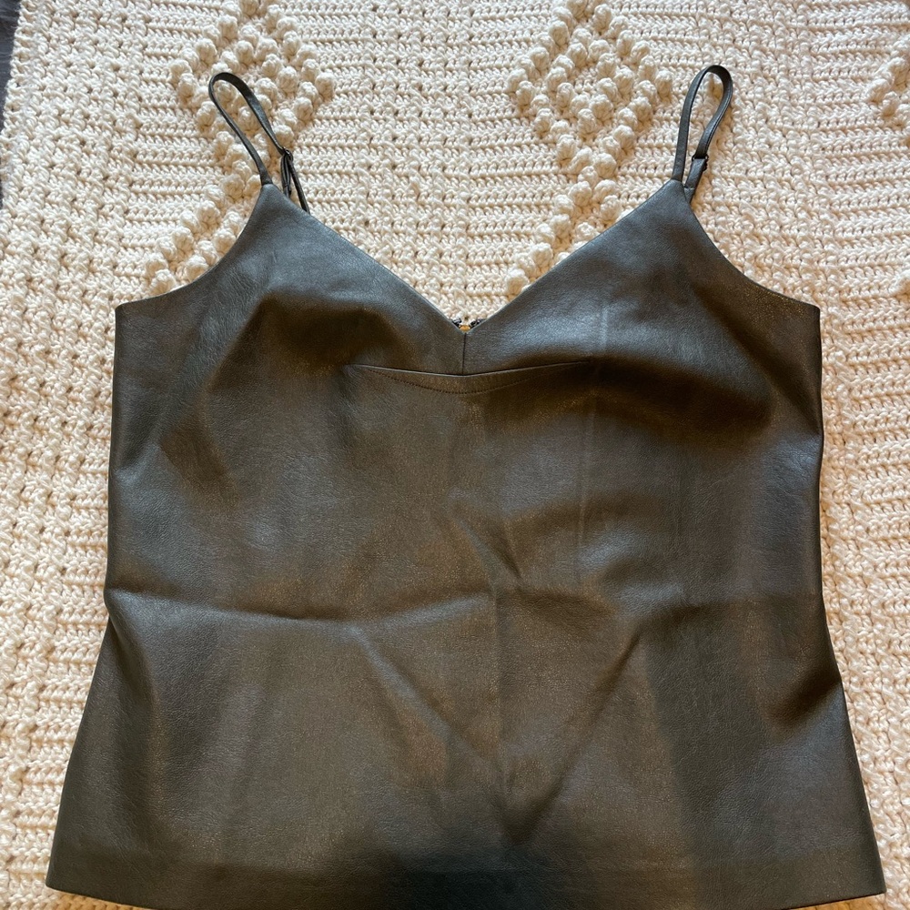 Faux Leather Women's Tank